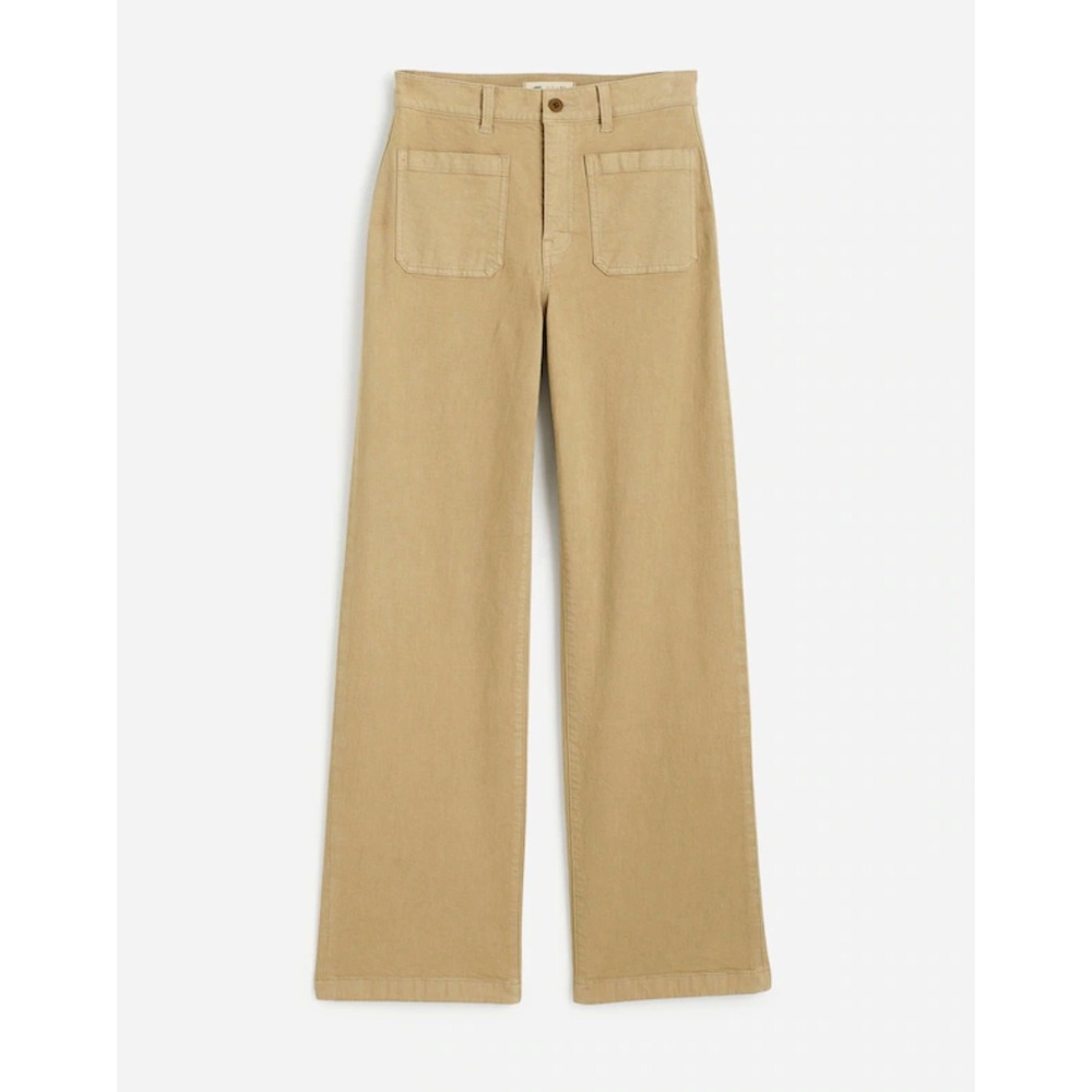 2025 Madewell Womens Emmett Wide-Leg Pant Patch Pocket Edition Size 27 Khaki